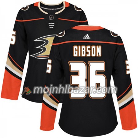 Dresovi Anaheim Ducks John Gibson 36 Adidas 2017-2018 Crna Authentic - Ženska Dresovi Anaheim Ducks John Gibson 36 Adidas 2017-2018 Crna Authentic - Ženska